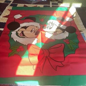 Christmas Mickey and Minnie flag